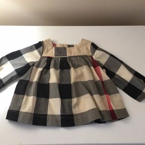 Toddler long sleeved Burberry blouse
